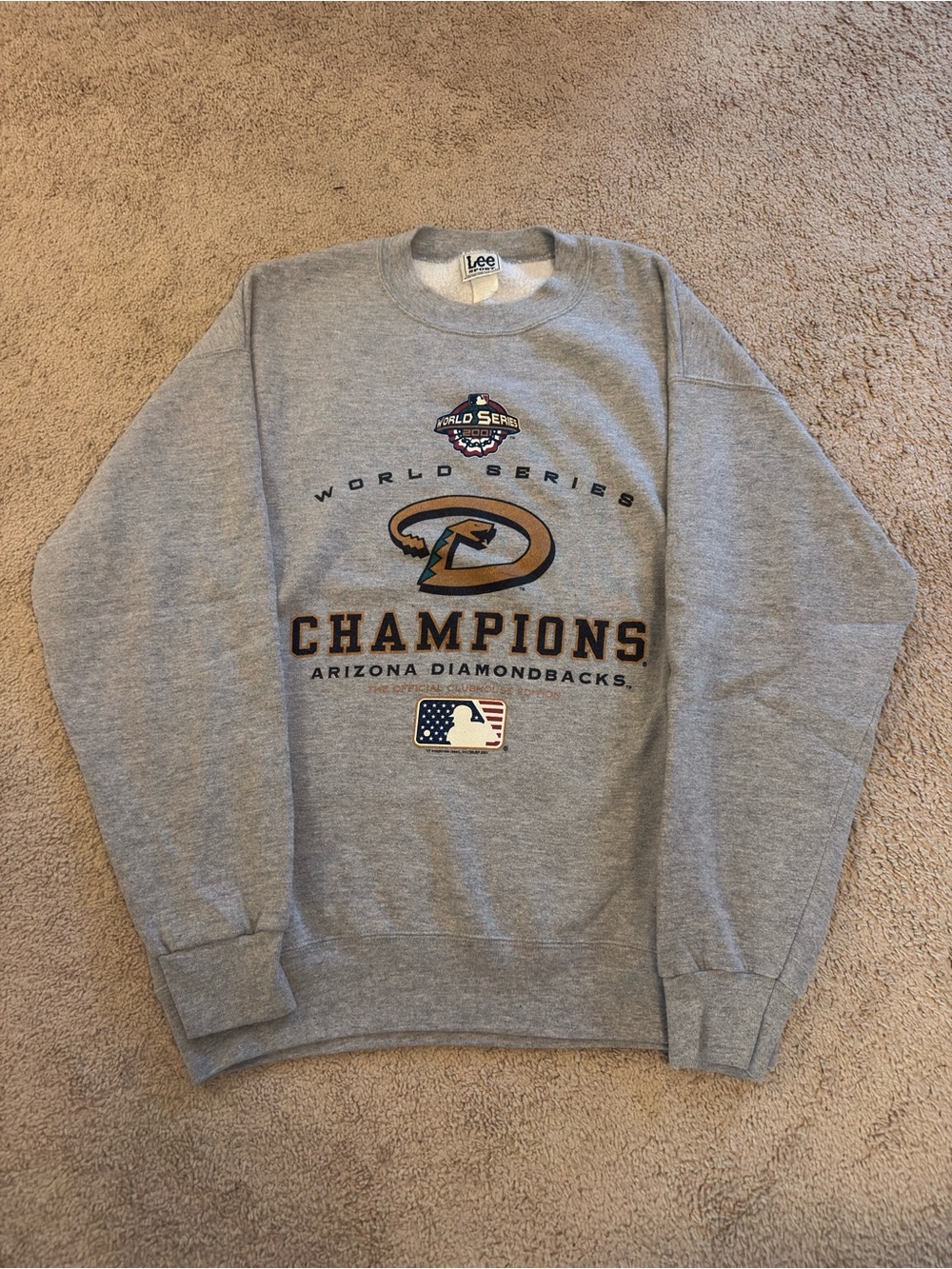 Vintage Large Lee Gray Arizona Diamondbacks World Series Champions Sweatshirt